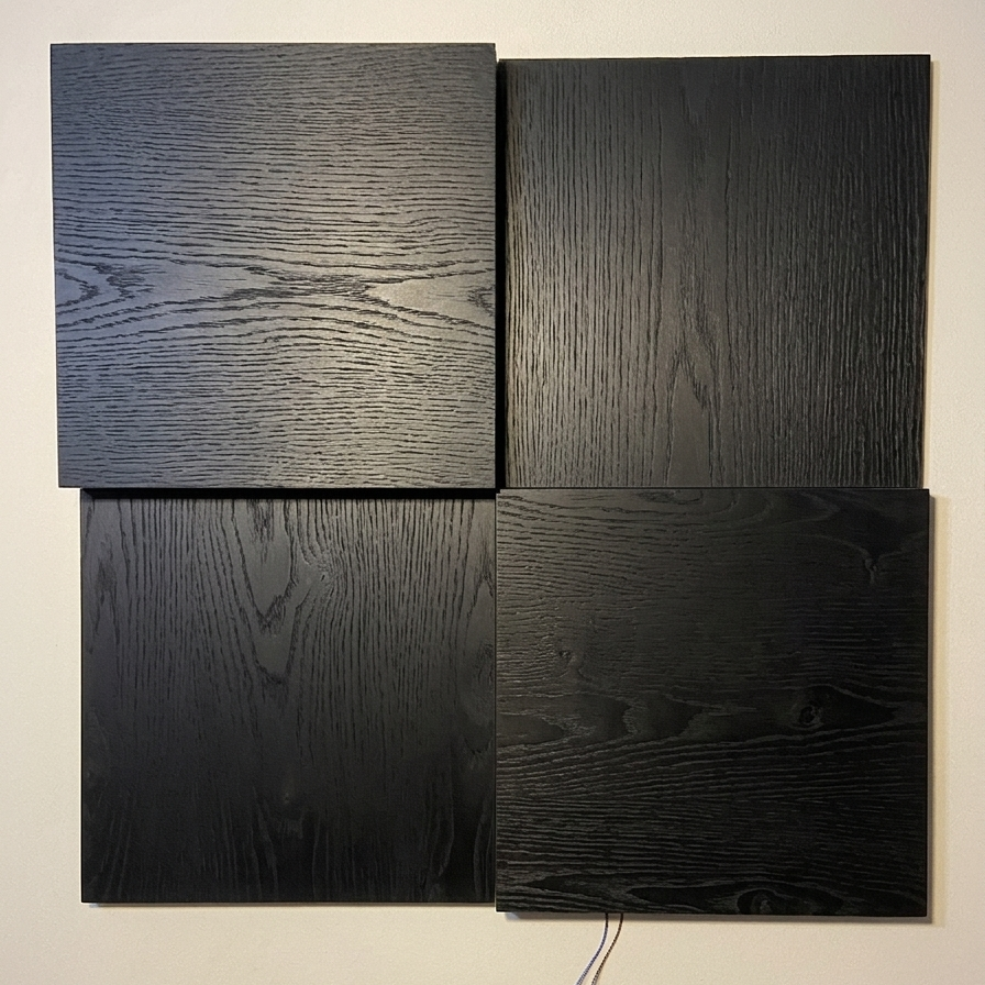Black oak wood wall 