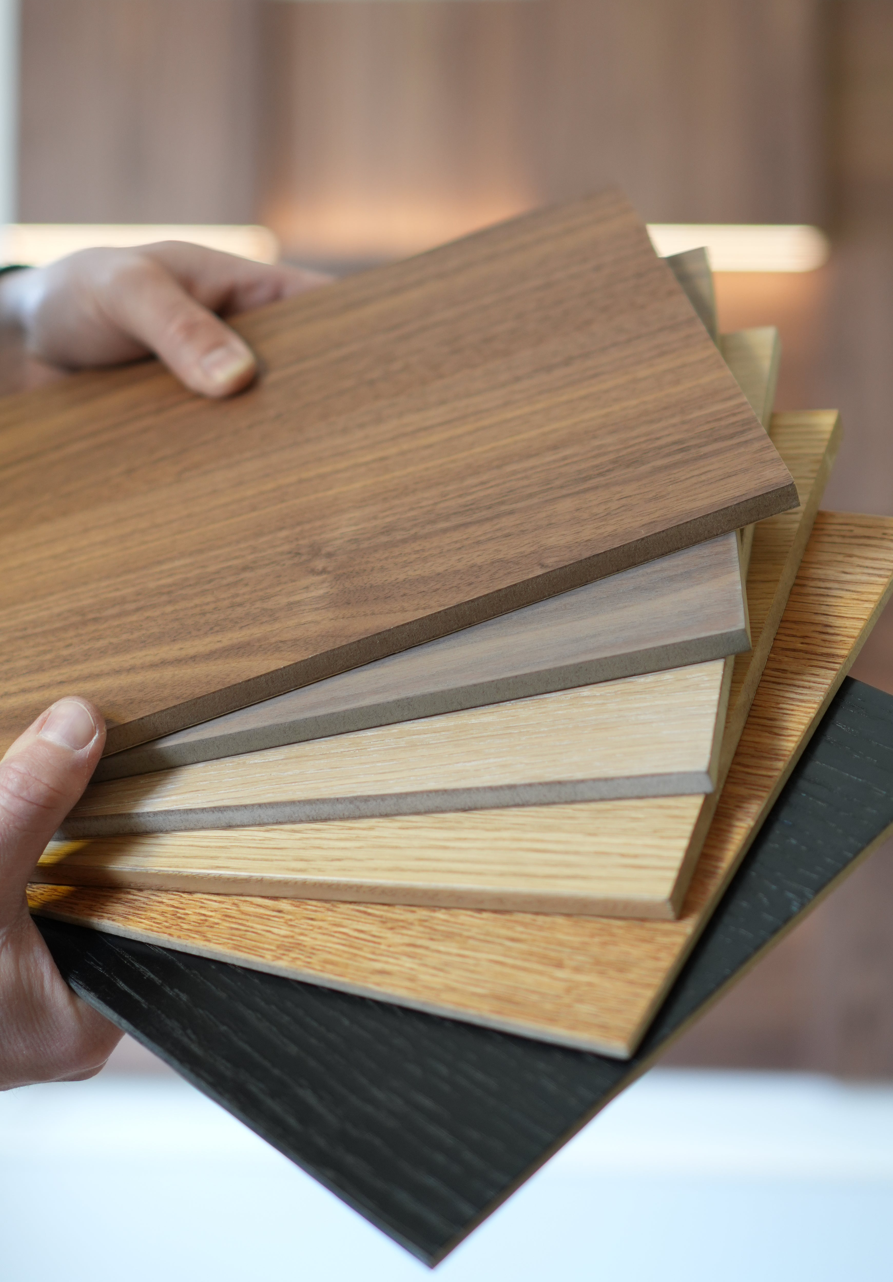 Wood color samples
